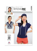 Know Me ME2078 | Misses' Knit Tops  by Gwen Heng | Front of Envelope
