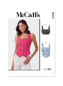 McCall's M8478 | Misses' Corset Tops | Front of Envelope