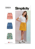 Simplicity S9924 | Misses' Cargo Skirts | Front of Envelope