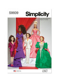 Simplicity S9939 | 11 1/2” Fashion Doll Clothes by Andrea Schewe Designs | Front of Envelope