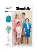 Simplicity S9930 | Children's, Teens' and Adults' Blazers and Shorts | Front of Envelope
