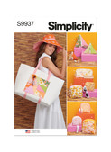 Simplicity S9937 | Hat, Tote Bag and Zipper Cases | Front of Envelope