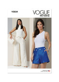 Vogue Patterns V2034 | Vogue Patterns Misses' Shorts and Pants | Front of Envelope