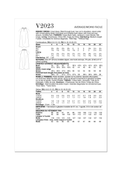 Vogue Patterns V2023 | Vogue Patterns Misses' Dress by Tom & Linda Platt Inc | Back of Envelope