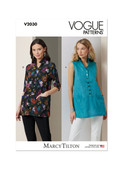Vogue Patterns V2030 | Vogue Patterns Misses' Tunics by Marcy Tilton | Front of Envelope
