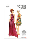 Vogue Patterns V2042 | Vogue Patterns Misses' Dress In Two Lengths | Front of Envelope