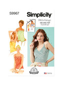 Simplicity S9967 | Simplicity Sewing Pattern 1980s Misses' Pullover Knit Tops | Front of Envelope