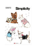 Simplicity S9970 | Simplicity Sewing Pattern Dog Coats | Front of Envelope
