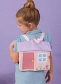 Simplicity S9976 | Simplicity Sewing Pattern Doll House Backpack with Bear