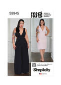 Simplicity S9945 | Simplicity Sewing Pattern Misses' Dress and Jumpsuit by Mimi G Style | Front of Envelope