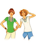 Simplicity S9965 | Simplicity Sewing Pattern 1970s Misses' Knit Tops