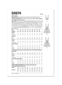 Simplicity S9974 | Simplicity Sewing Pattern Misses' Corsets by Madalynne Intimates | Back of Envelope