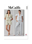 McCall's M8563 | McCall's Sewing Pattern Misses' Lounge Tops, Shorts and Pants | Front of Envelope