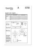 Burda Style Sewing Patterns BUR5750 | Burda Style Sewing Pattern 5750 Misses' Jacket | Back of Envelope