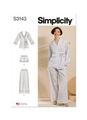 Simplicity S3143 | Simplicity Sewing Pattern Misses' Pajamas | Front of Envelope
