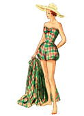 Simplicity S3151 | Simplicity Sewing Pattern 1950's Misses' One Piece Bathing Suit and Skirt