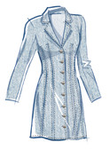 McCall's M8601 | McCall's Sewing Pattern Misses' Fitted Button Front Mini Dress