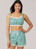 McCall's M8613 | McCall's Sewing Pattern Misses' Bralette, Shirt and Shorts