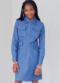 Know Me ME2133 | Know Me Sewing Pattern Girl's and Misses' Denim Dress by Brittany J. Jones