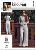 Know Me ME2148 | Know Me Sewing Pattern Misses' Knit Henley Top and Lounge Pants by the Stitch Fitz | Front of Envelope