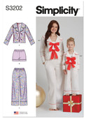 Simplicity S3202 | Simplicity Sewing Pattern Children's and Misses' Lounge Top, Shorts and Pants | Front of Envelope