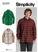 Simplicity S3207 | Simplicity Sewing Pattern Men's  Oversized Shirt | Front of Envelope