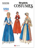 Simplicity S3226 | Simplicity Sewing Pattern Misses' Colonial Patriots Costumes | Front of Envelope