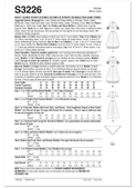 Simplicity S3226 | Simplicity Sewing Pattern Misses' Colonial Patriots Costumes | Back of Envelope