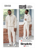 Simplicity S9458 | Men's Knit Jacket and Pants | Front of Envelope