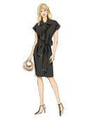 Vogue Patterns V2151 | Vogue Patterns Misses' Shirtdress in Two Lengths and Sash