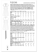 Vogue Patterns V2156 | Vogue Patterns Misses' Evening Dress with Portrait Collar and Tie Belt | Back of Envelope
