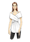 Vogue Patterns V2158 | Vogue Patterns Misses' Draped Top with Sleeve Variations