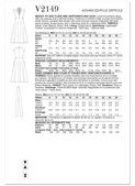 Vogue Patterns V2149 | Vogue Patterns Misses' Fit and Flare Midi Shirtdress and Sash by Badgley Mischka | Back of Envelope