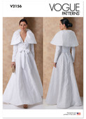 Vogue Patterns V2156 | Vogue Patterns Misses' Evening Dress with Portrait Collar and Tie Belt | Front of Envelope