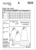 Burda Style BUR5628 | Burda Style Pattern 5628 Misses' Dresses | Back of Envelope