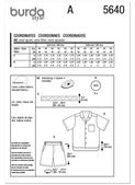 Burda Style BUR5640 | Burda Style Pattern 5640 Men's Shirt and Shorts | Back of Envelope
