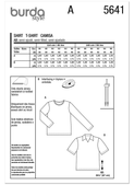Burda Style BUR5641 | Burda Style Pattern 5641 Men's T-shirts | Back of Envelope