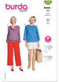 Burda Style BUR5655 | Burda Style Pattern 5655 Misses' Blouses | Front of Envelope