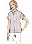 Butterick B7080 | Butterick Sewing Pattern Misses' Stand Collar Blouse with Sleeve Variations
