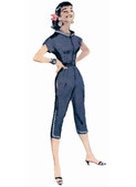Butterick B7090 | Butterick Sewing Pattern 1950s Misses' Coverall and Overskirt
