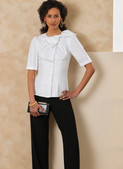 Vogue Patterns V2179 | Vogue Patterns Misses' and Miss Petite Bow Blouse With Sleeve Variations