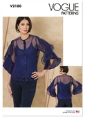 Vogue Patterns V2180 | Vogue Patterns Misses' Sheer Blouse And Camisole | Front of Envelope