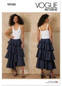Vogue Patterns V2183 | Vogue Patterns Misses' Spiral Skirt | Front of Envelope