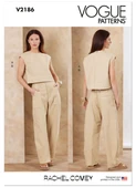 Vogue Patterns V2186 | Vogue Patterns Misses' Relaxed Crop Top and Slouchy Pants by Rachel Comey | Front of Envelope