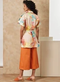 Vogue Patterns V2187 | Vogue Patterns Misses' Wrap Front Shirt And Wide Leg Pants