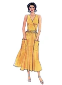 Vogue Patterns V2193 | Vogue Patterns 1980s Misses' Vintage Wrap Dress