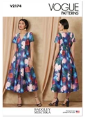 Vogue Patterns V2174 | Vogue Patterns Misses' Fit And Flare Midi Dress by Badgley Mischka | Front of Envelope