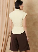 Vogue Patterns V2188 | Vogue Patterns Misses' Structured Top With Tie Belt, Shorts And Pants