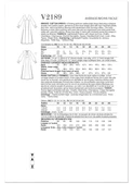 Vogue Patterns V2189 | Vogue Patterns Misses' Caftan Dress | Back of Envelope