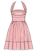McCall's M8677 | McCall's Sewing Pattern Misses' Ruched Halter Dress in Two Lengths